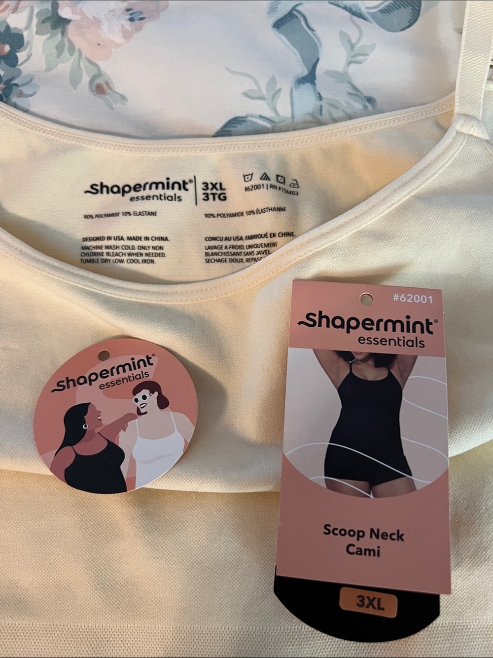 Shapermint Ivory Seamless Scoop Neck Cami with Adjustable Straps 3xl - Picture 2 of 4